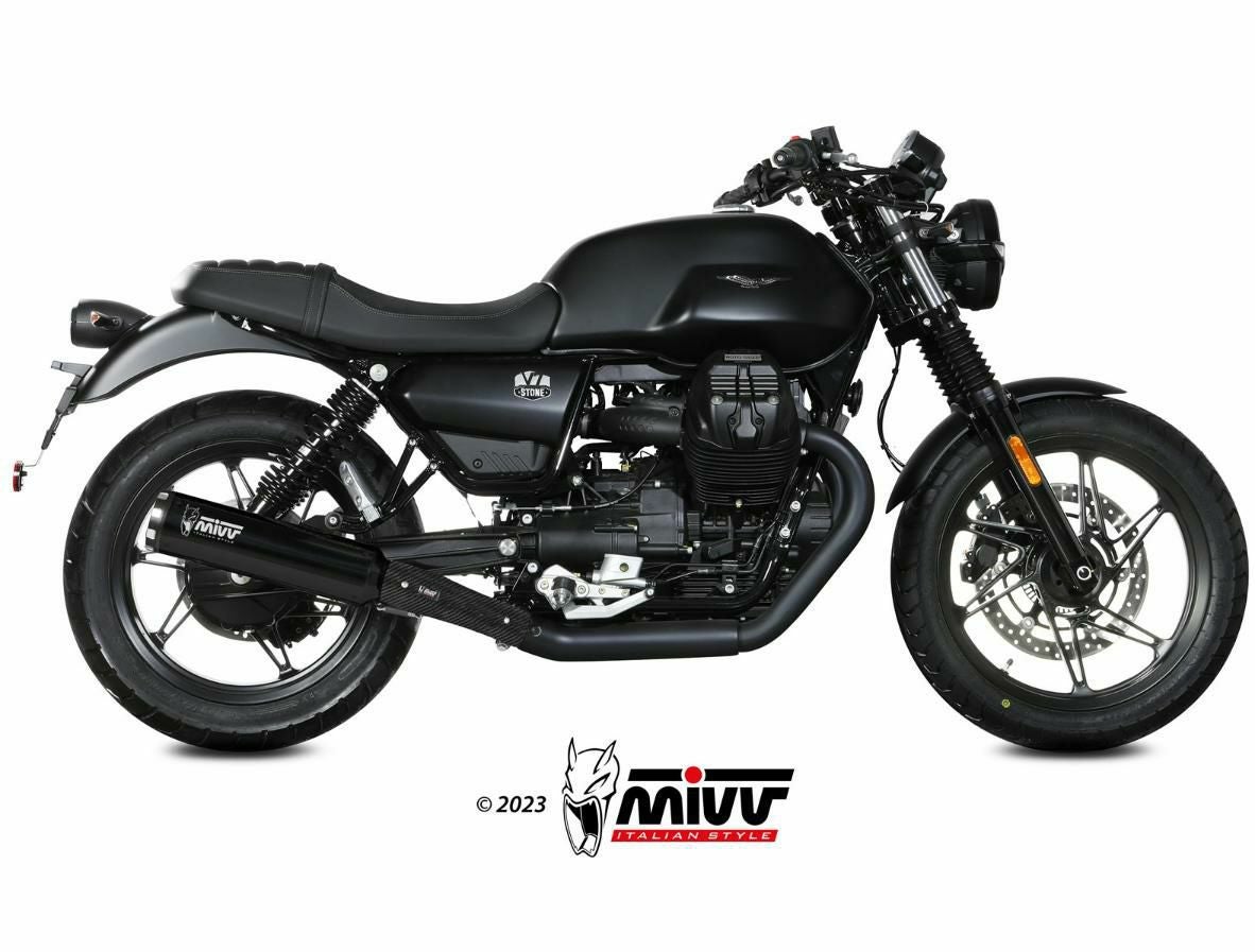MIVV スリップオンマフラー(左右セット) HR-1 ブラックステンレス