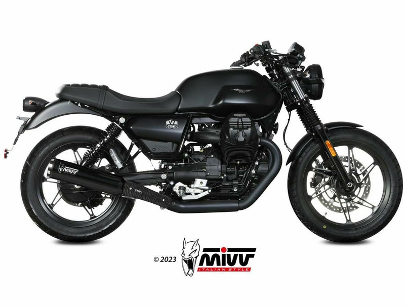 MIVV スリップオンマフラー(左右セット) HR-1 ブラックステンレス 