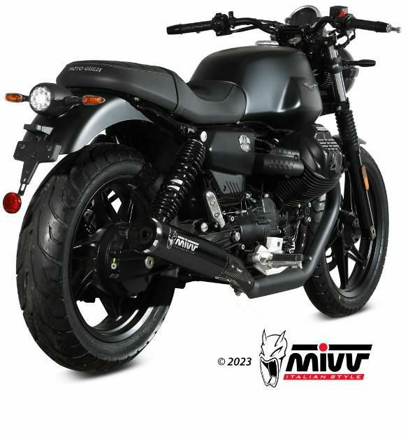 MIVV スリップオンマフラー(左右セット) HR-1 ブラックステンレス
