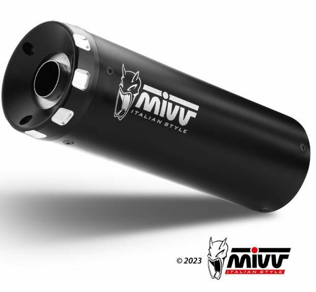 MIVV スリップオンマフラー(左右セット) HR-1 ブラックステンレス