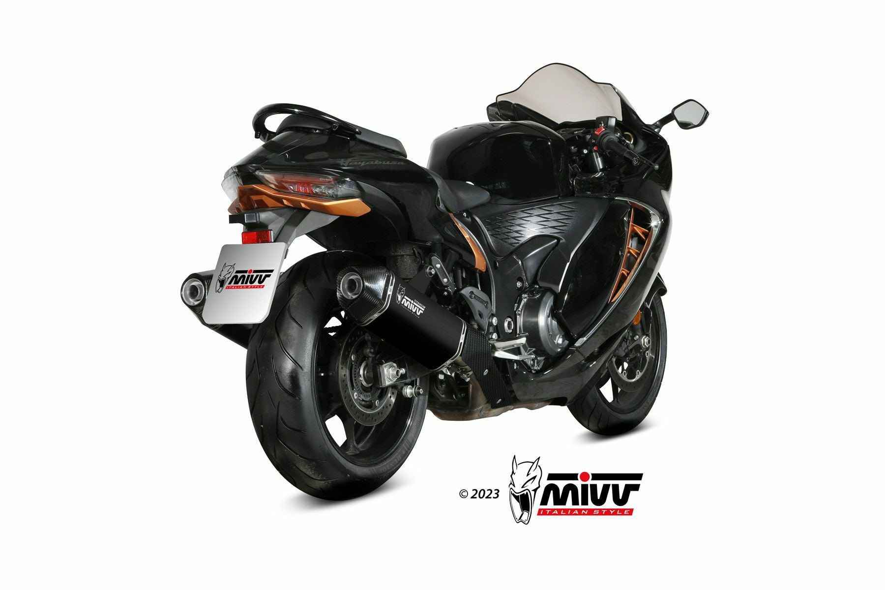 MIVV スリップオンマフラー(左右セット) SPEED EDGE ブラックチタン