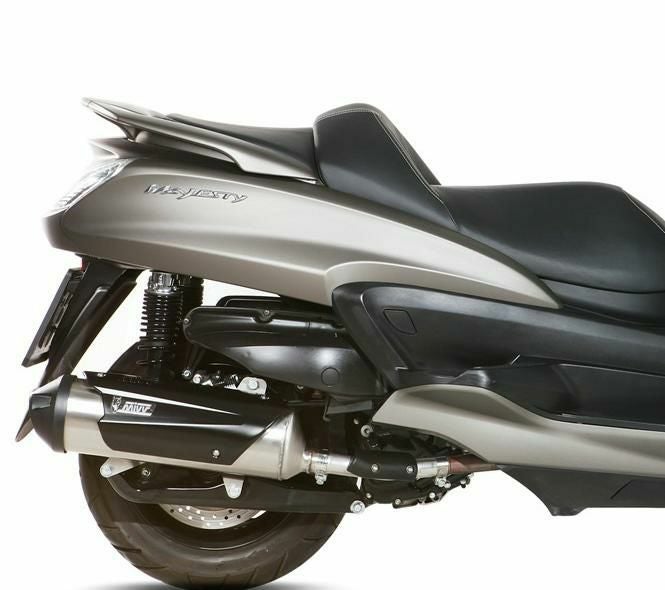 【YAMAHA マジェスティ】オールブラック！！人気のスピ4、カチ上マフラー！！ ヤマハ マジェスティC 新品フロントマスク devilマフラー メッキ
