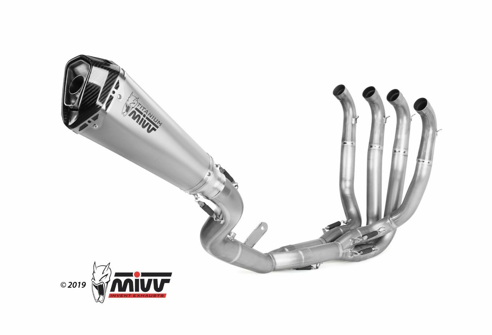 MIVV ステンレススチールマフラー MIVV フルシステムマフラー 4x2x1 DELTA RACE チタン KAWASAKI ZX-10R