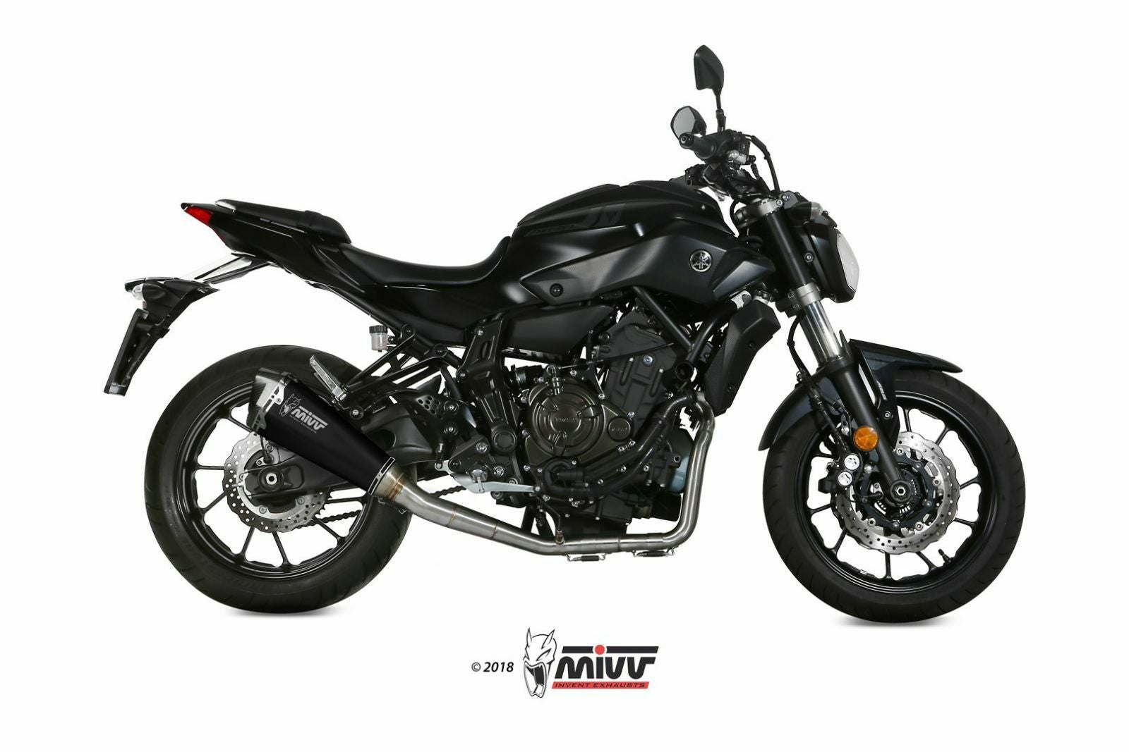 MT-07 MIVV DELTA RACE フルエキゾースト マフラー ミヴ MIVV フルシステムマフラー DELTA RACE ハイポジション ブラック