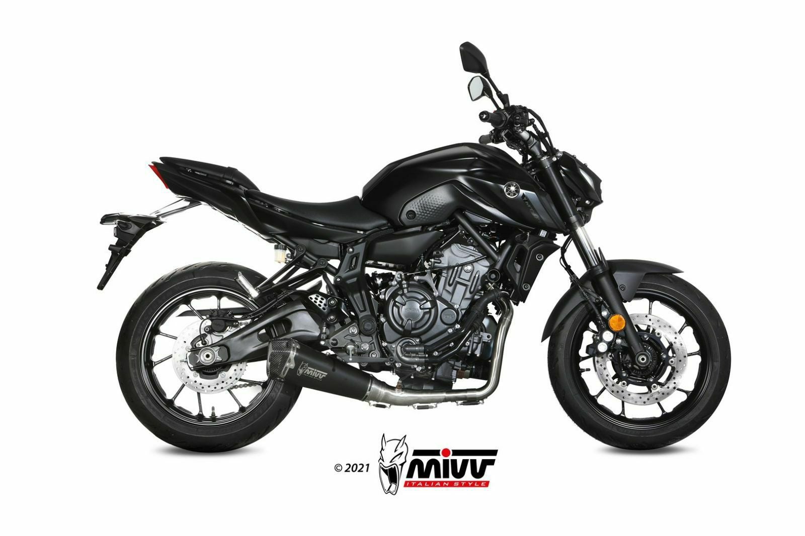 MIVV フルシステムマフラー DELTA RACE ブラックステンレス YAMAHA MT