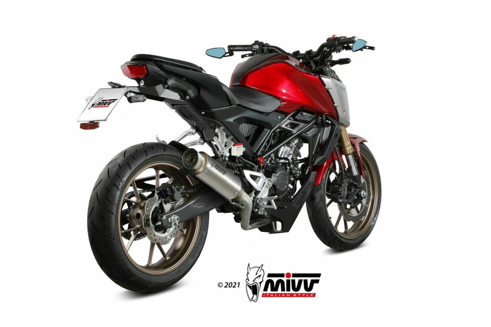 MIVV フルシステムマフラー GP PRO チタン HONDA CB125R (2021-2024)