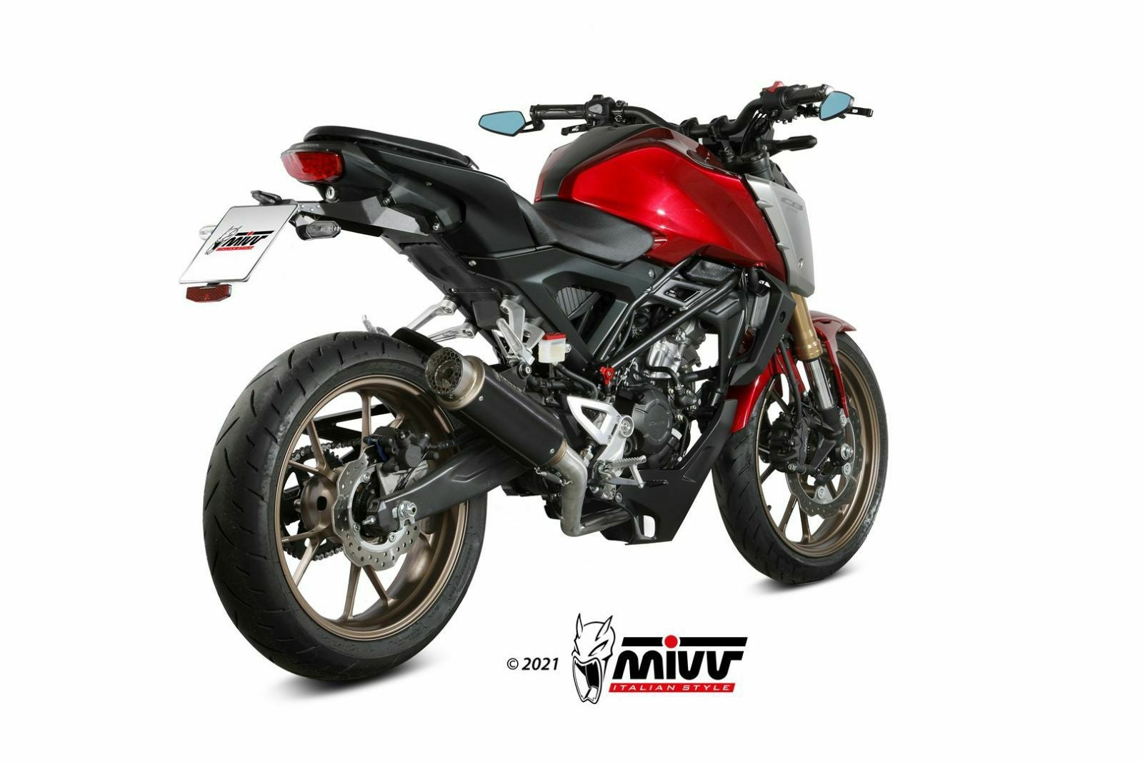 MIVV フルシステムマフラー GP PRO ブラックステンレス HONDA CB125R