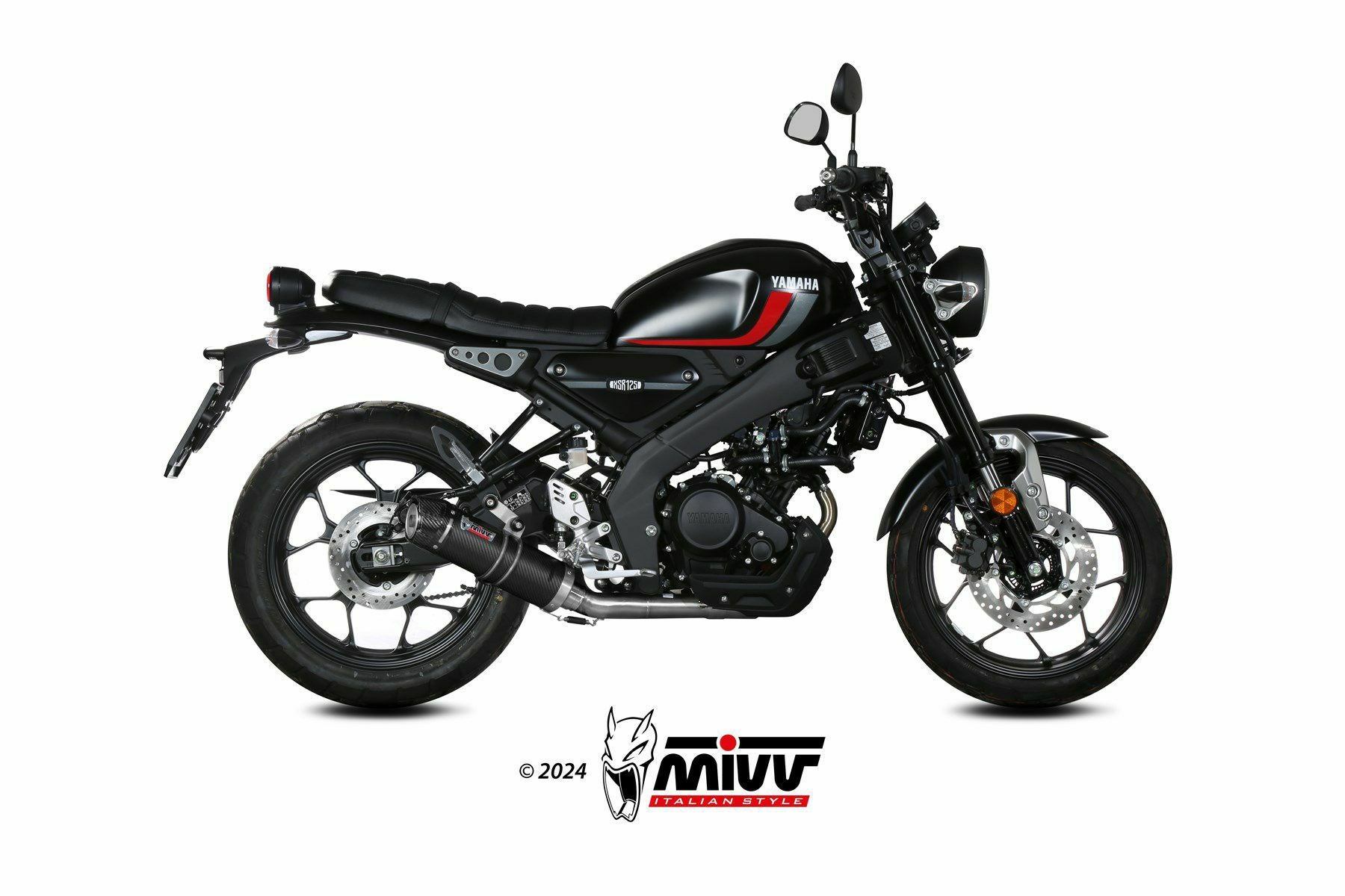 MIVV フルシステムマフラー GP カーボン/カーボンキャップ YAMAHA