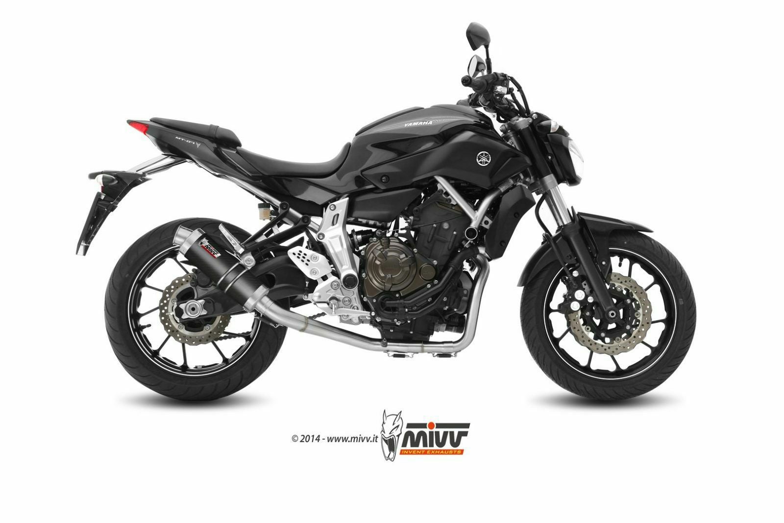 MIVV フルシステムマフラー GP ハイポジション カーボン YAMAHA MT-07
