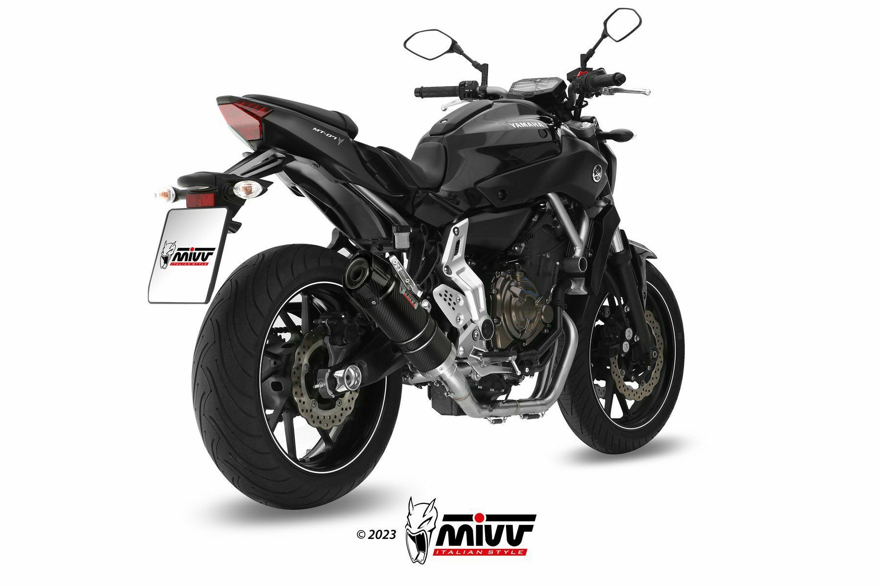 MIVV フルシステムマフラー GP ハイポジション カーボン/カーボン