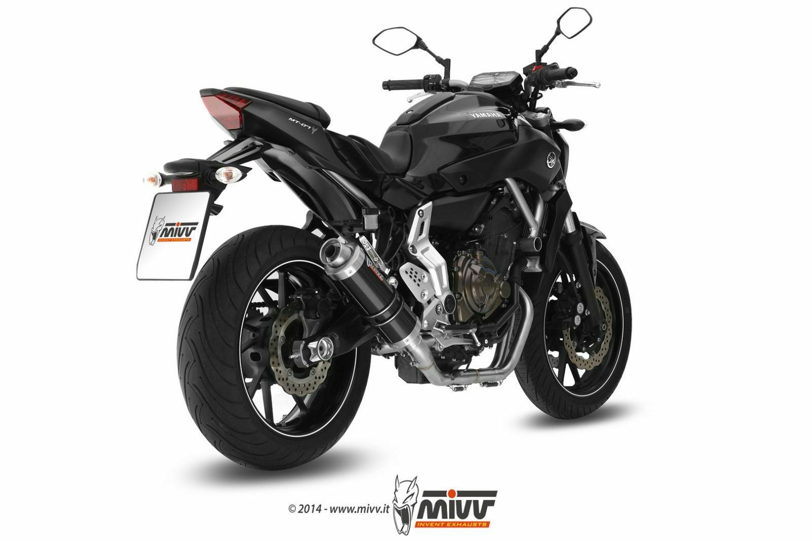 MIVV フルシステムマフラー GP ハイポジション ブラックステンレス