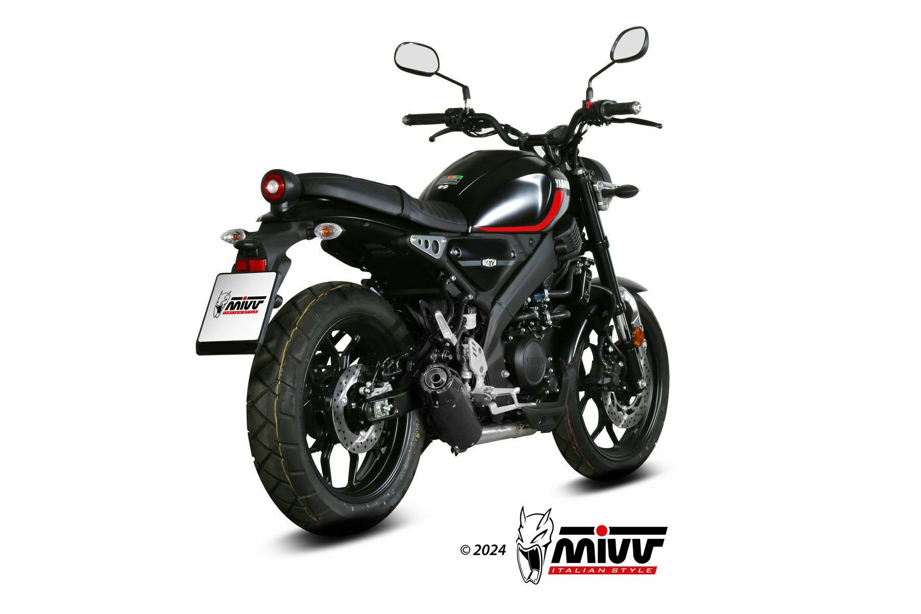 MIVV フルシステムマフラー HR-1 ブラックステンレス/ロングカーボン