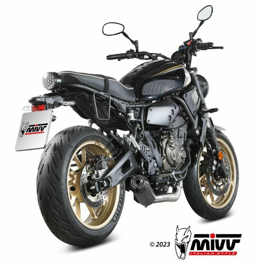 MIVV フルシステムマフラー HR-1 ブラックステンレス/ロングカーボン