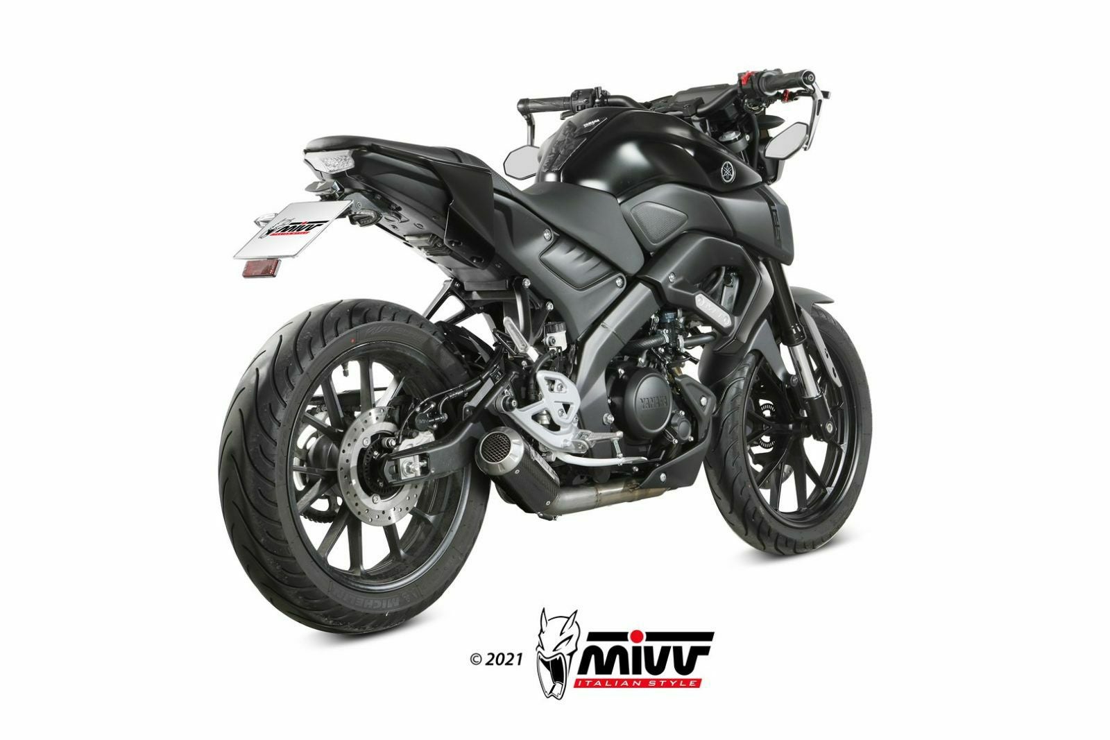 MIVV フルシステムマフラー MK3 カーボン YAMAHA MT-125 / YZF-R125