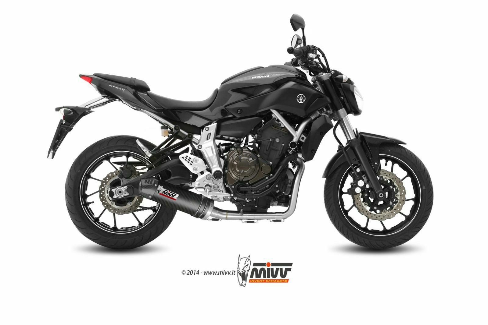 MIVV フルシステムマフラー OVAL カーボン/カーボンキャップ YAMAHA MT