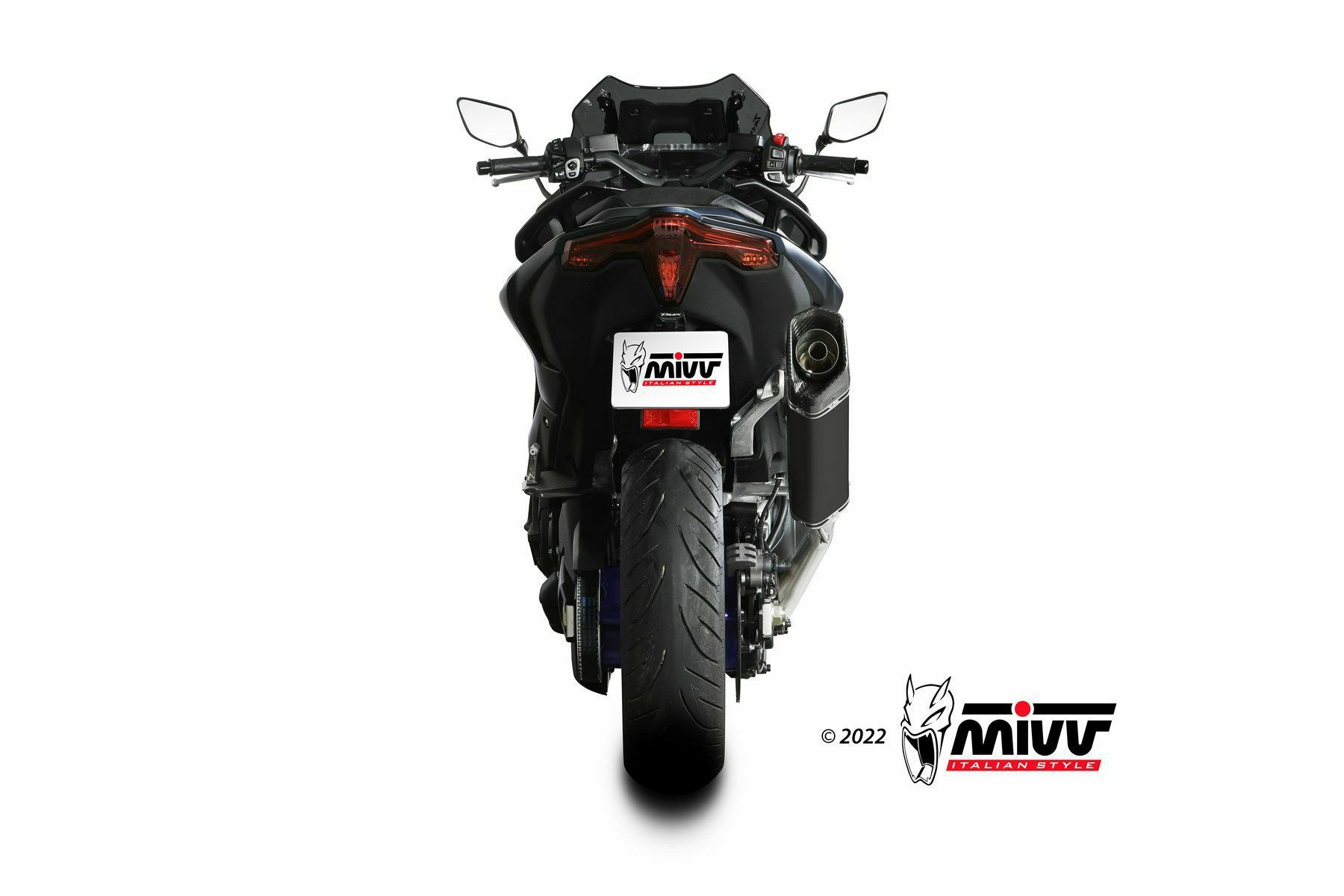 MIVV フルシステムマフラー SR-1 ブラックステンレス YAMAHA T-MAX 560