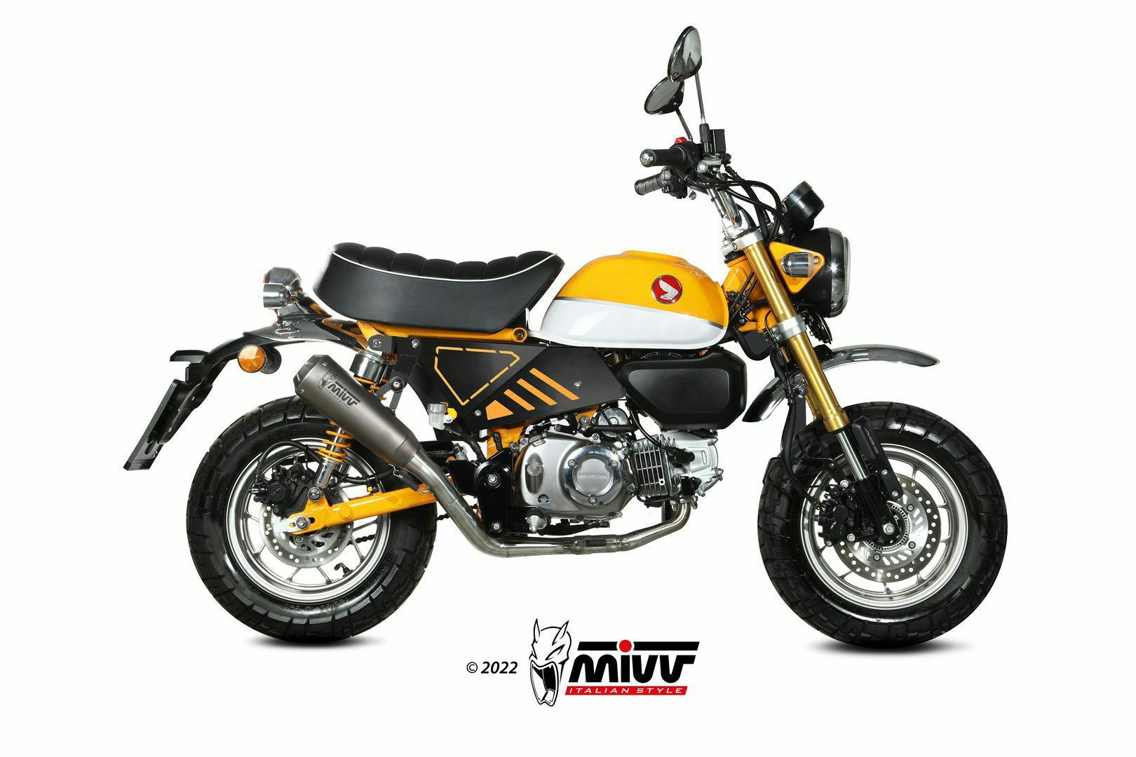 MIVV フルシステムマフラー X-M1 チタン HONDA モンキー125 (2018-2024)