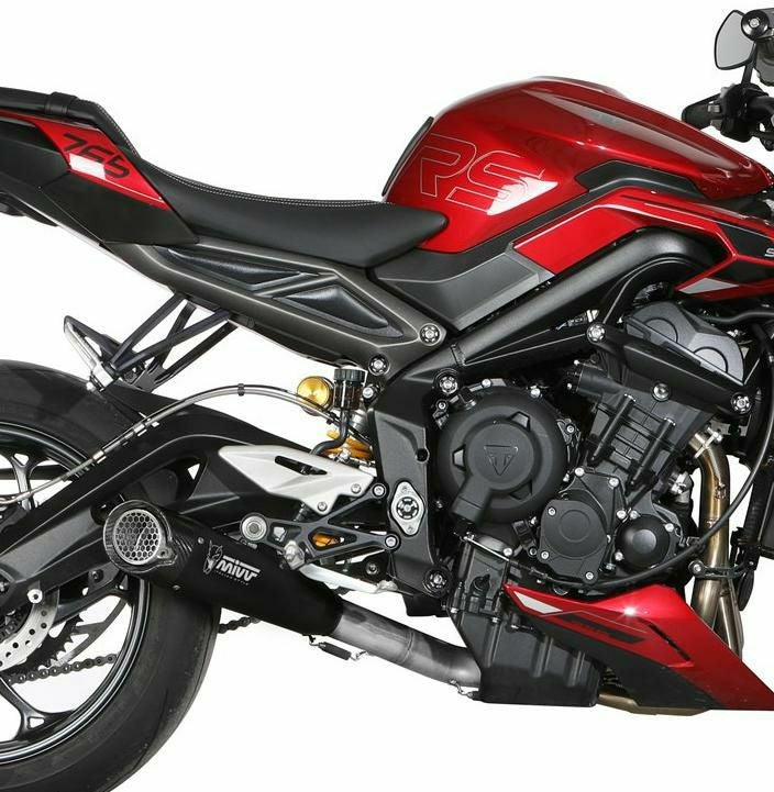 MIVV フルシステムマフラー X-M5 ブラックステンレス TRIUMPH