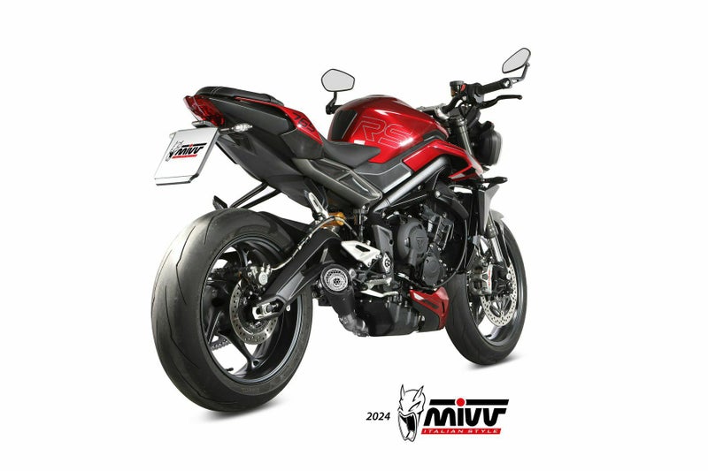 MIVV フルシステムマフラー X-M5 ブラックステンレス TRIUMPH 