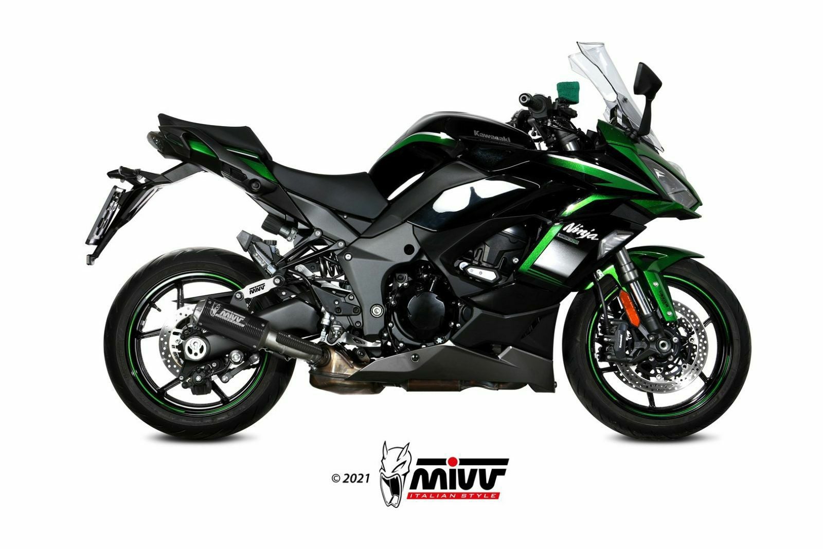 MIVV レーシングスリップオンマフラー MK3 カーボン KAWASAKI