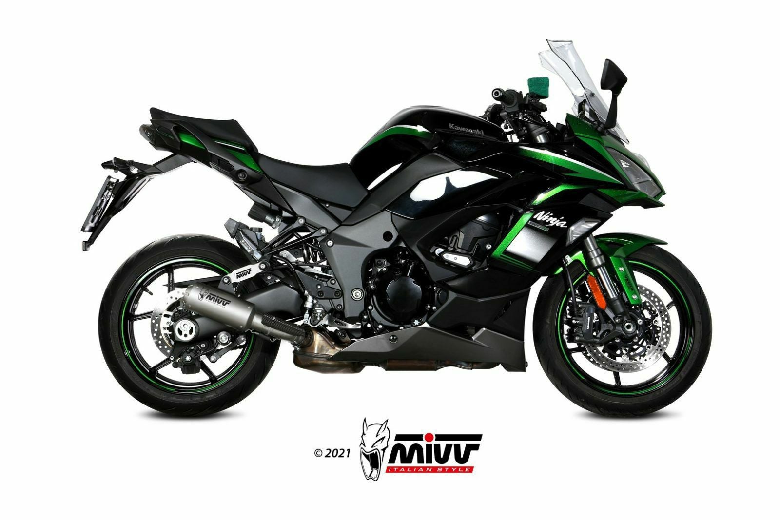 MIVV レーシングスリップオンマフラー MK3 カーボン KAWASAKI