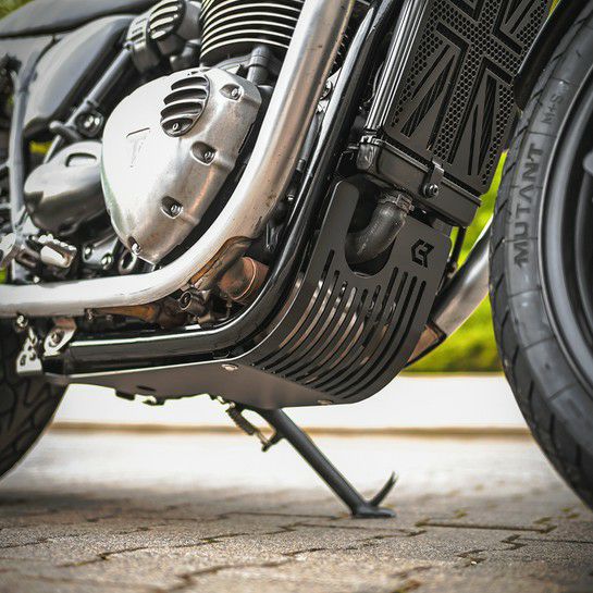 トライアンフ純正 水冷ツイン アルミ アンダーガード | バイクカスタム