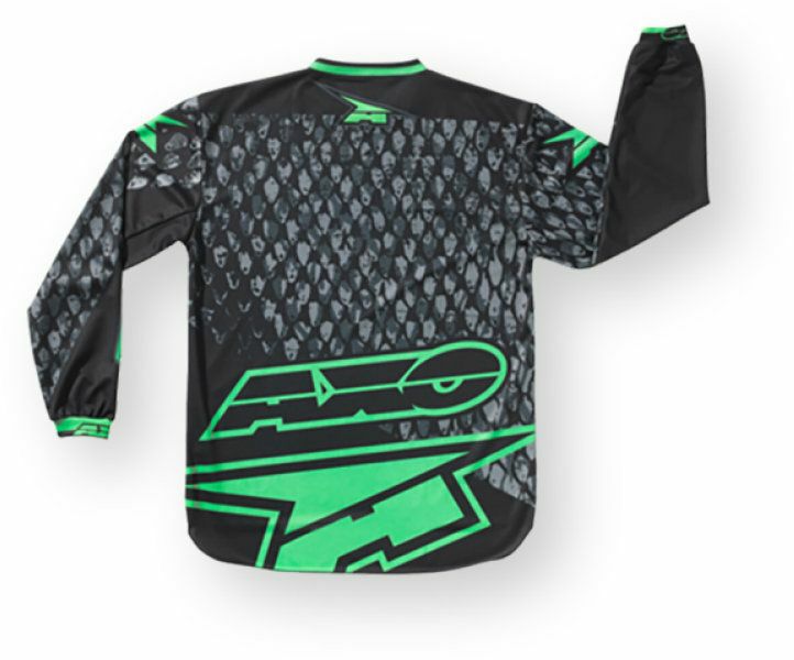 axo　PRO　モトクロス　ジャージ　シャツ　ウェア AXO オフロードジャージ MANBA JERSEY （マンバ・ジャージ） グリーン