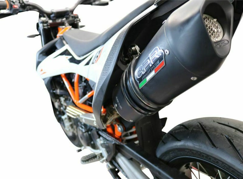 GPR製 KTM 690 SMC R (2021-2024)用スリップオンマフラー Furore Black 