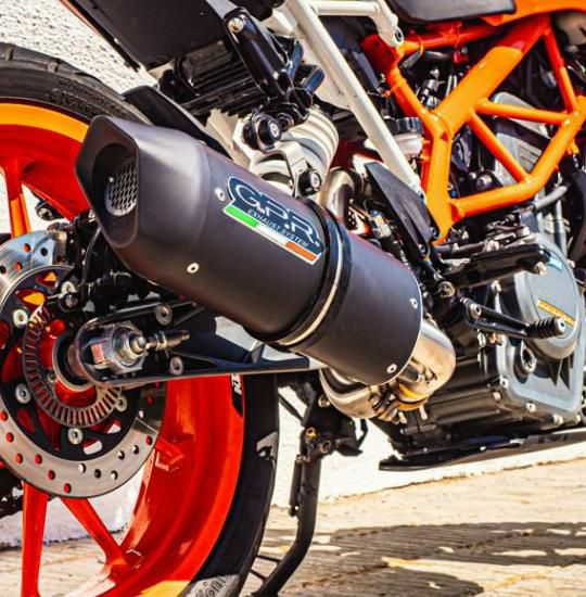 G.P.R. スリップオンマフラー(レース専用) Furore Black KTM RC125 (2021-2024)_1