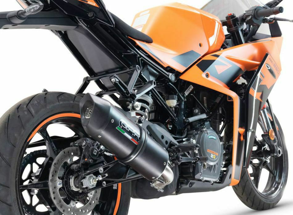 GPR製 KTM RC125 (2021-2024)用スリップオンマフラー Furore Black