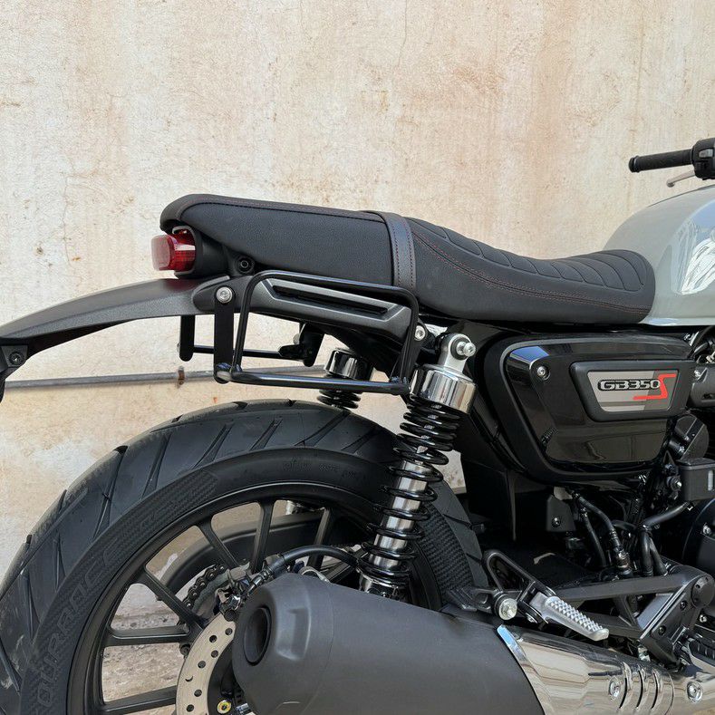 GB350S サドルバッグ ステー サテンブラック 左右セット La Poderosa