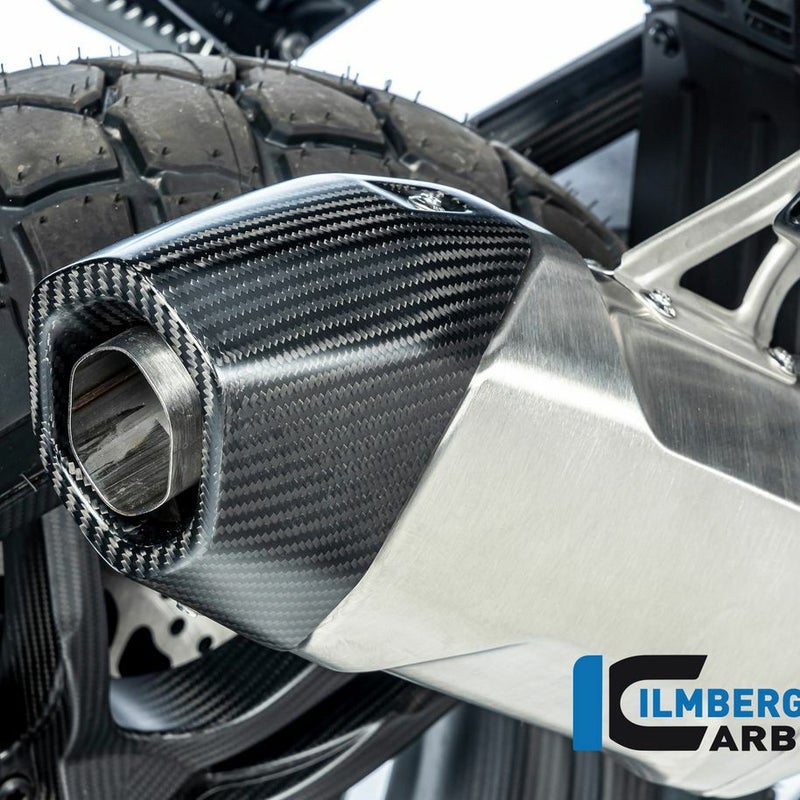 BMW R1300GS リアエキゾーストヒートシールド カーボン マット仕上げ ILMBERGER_1