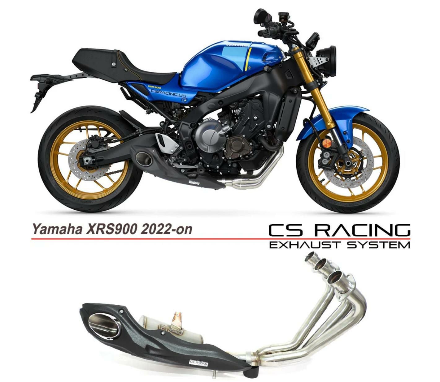 ヤマハ XSR900/MT-09 フルエキゾーストマフラー CS レーシング