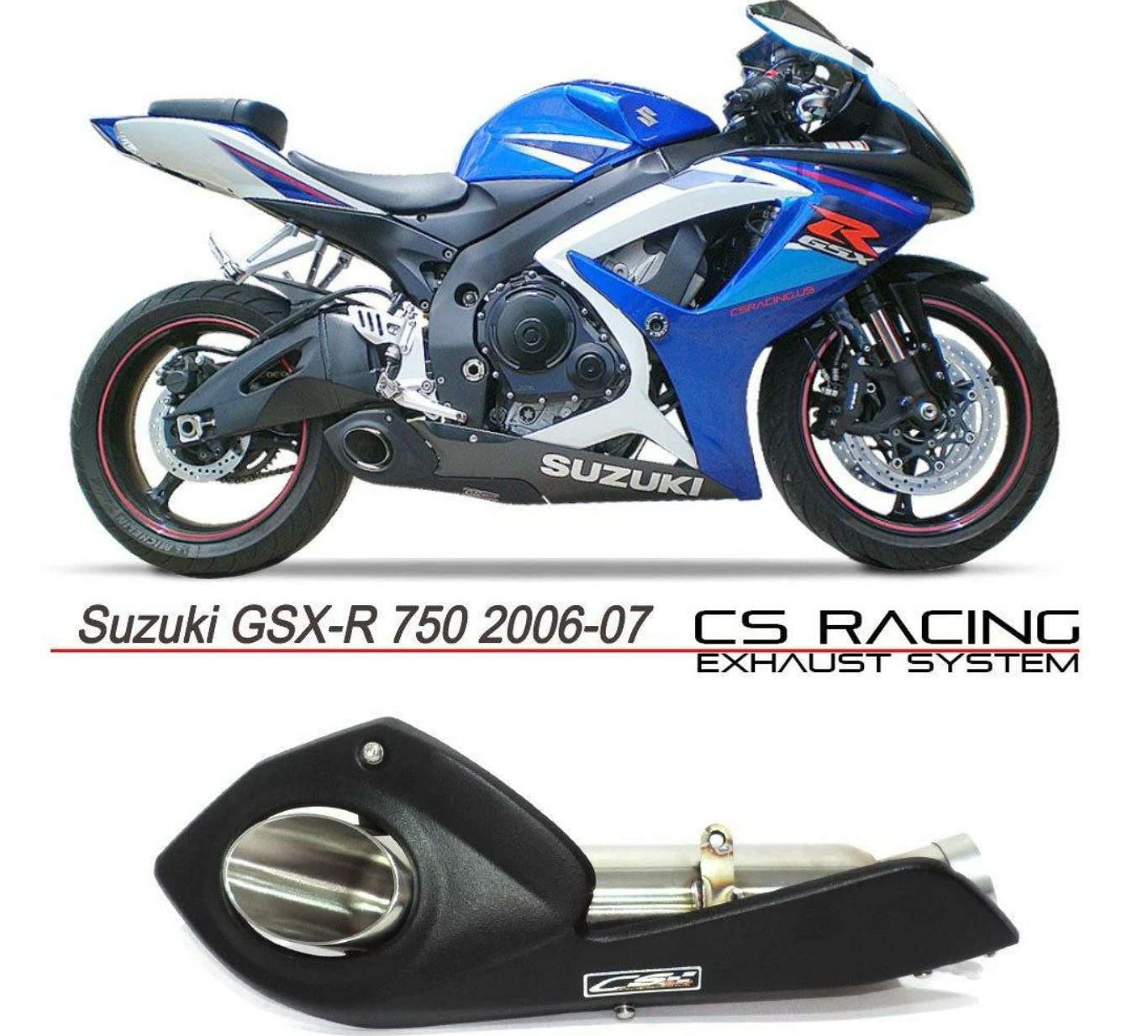 スズキ GSX-R600/750 06～07 スリップオンマフラー CS レーシング