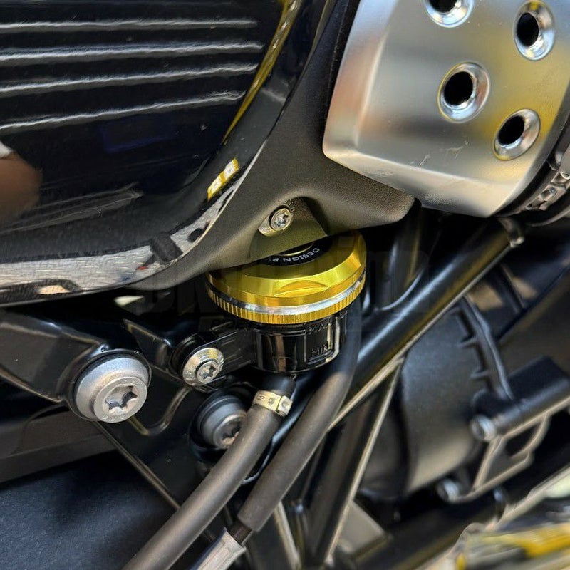 BMW R12シリーズ リアブレーキ リザーバータンクカバー ゴールド DKデザイン_1