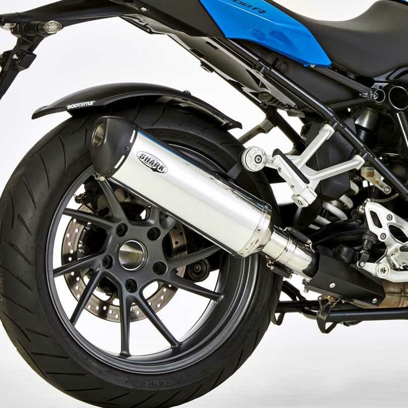  R1200RS 1200R （’15～’17) D・R・E マフラー SHARK スリップオンマフラー DSX-5 アルミ合金 BMW R1200R / R1200RS