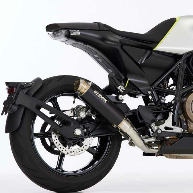 HUSQVARNA Svartpilen 701 (2018-2020) Vitpilen 701 (2018-2020) スリップオンマフラー (1-1)SRC 4 スーパーショートSHARK_1