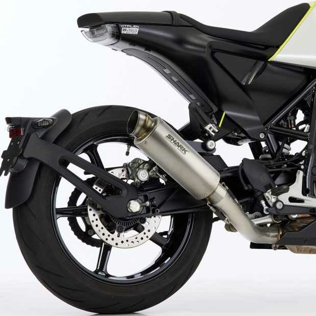 HUSQVARNA Svartpilen 701 (2018-2020) Vitpilen 701 (2018-2020) スリップオンマフラー (1-1)SRC 4 スーパーショートSHARK_1