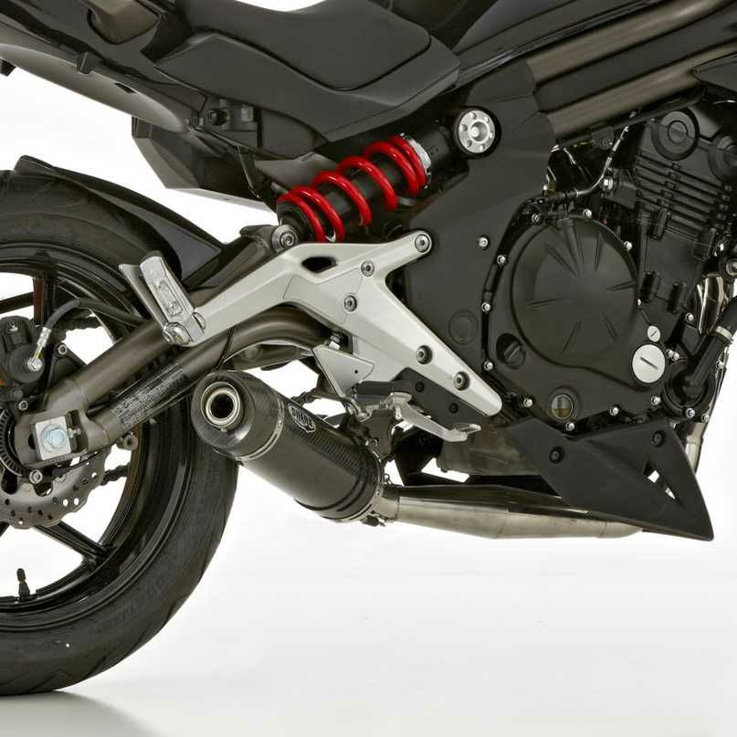 【新品】ER-6N/ER-6F/VERSYS/NINJA400R　フルエキゾーストマフラー化用　ステンレスエキゾーストパイプ SHARK フルエキゾースト Street GP カーボン KAWASAKI ER-6f / ER-6n