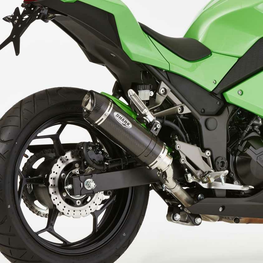 SHARK スリップオンマフラー Street GP カーボン KAWASAKI Ninja 300