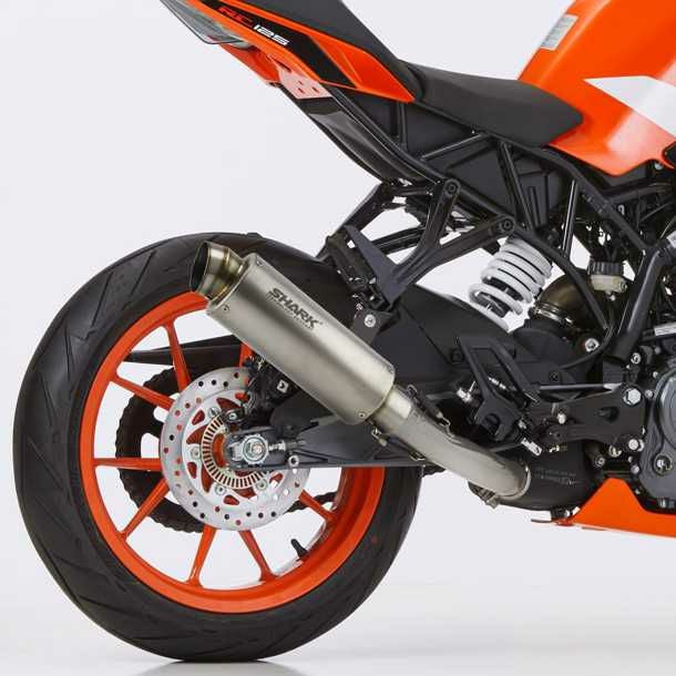 KTM 390Duke マフラー SHARK Eマーク付き SHARK スリップオンマフラー SRC 4 チタニウム KTM 125/250/390 Duke
