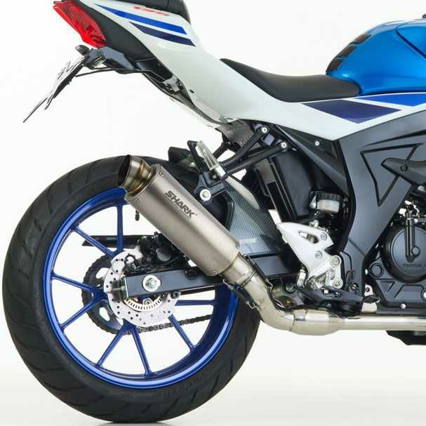 GSX125 GSX150 チタン製 フルエキゾーストマフラー SHARK フルエキゾースト SRC 4 チタニウム SUZUKI GSX-R 125 (2017-2021)