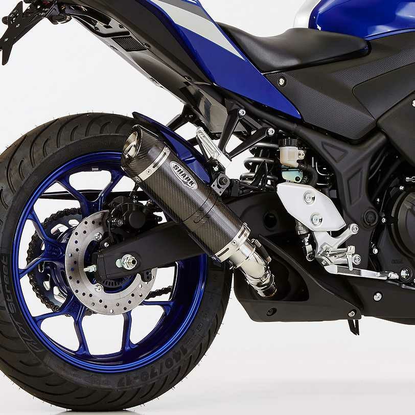YZF-R25/MT25用　mivv(ミヴ) スリップオンサイレンサー MIVV スリップオンマフラー SUONO ブラックステンレス YAMAHA YZF-R25