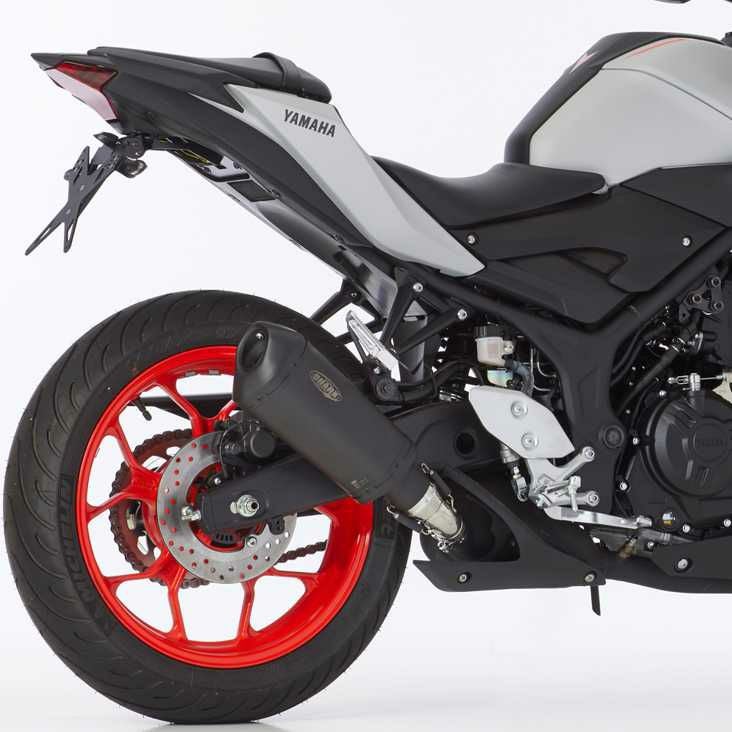 HURRIC スリップオンマフラー Supersport ブラック YAMAHA MT-03 / YZF-R3