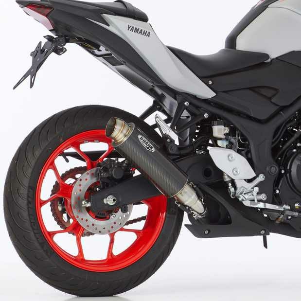 HURRIC スリップオンマフラー Supersport ブラック YAMAHA MT-03 / YZF-R3