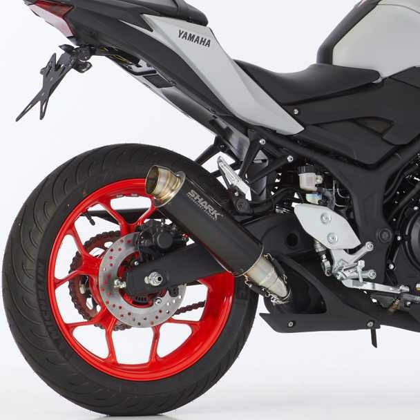 MIVV スリップオンマフラー GP ブラックステンレス YAMAHA YZF-R25