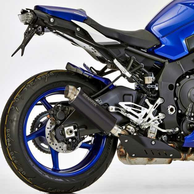 YAMAHA ヤマハ MT-10  MT-10SP ショートカーボンスリップオンマフラー SHARK スリップオンマフラー SRC 4 アルミ合金 YAMAHA MT-10 / SP