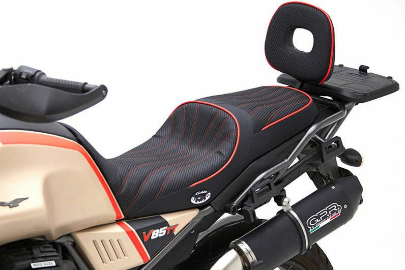 モトグッツィ V85TT シート キャノンデュアルスポーツサドル Corbin