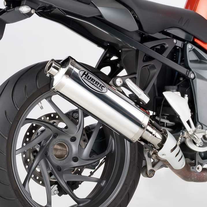 HURRIC スリップオンマフラー Rac 1 シルバー BMW K1200R / K1200S