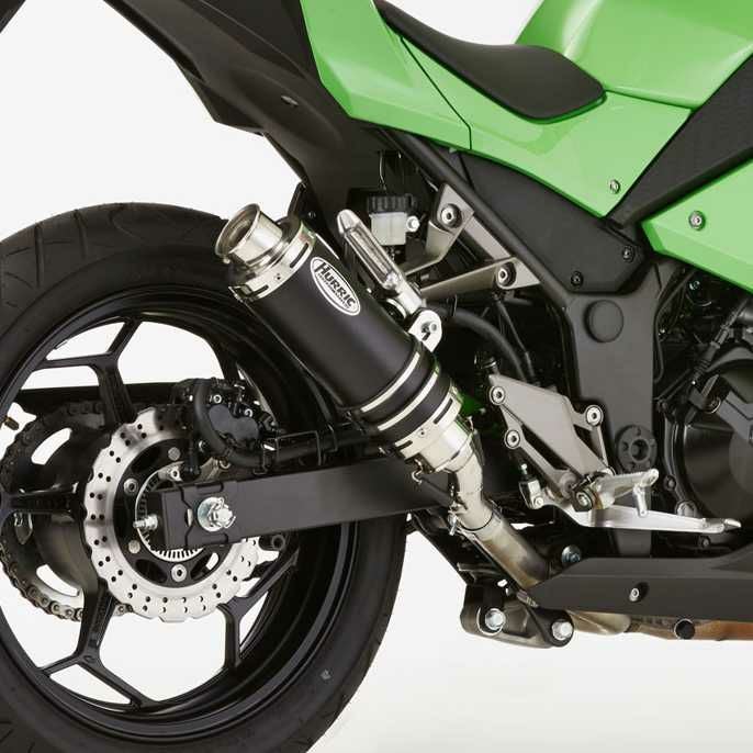 HURRIC スリップオンマフラー Supersport ブラック KAWASAKI Ninja 300